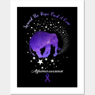 Alzheimer Awareness Spread The Hope Find A Cure Gift Posters and Art